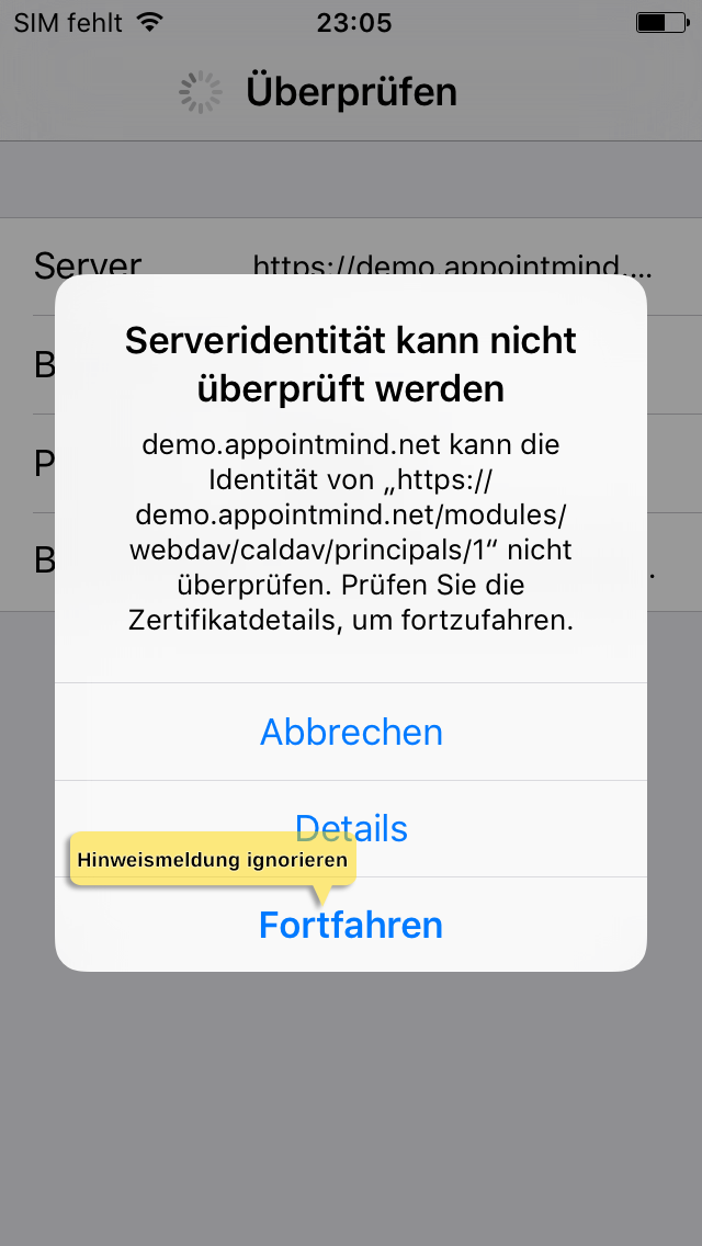 Sélectionnez Continuer