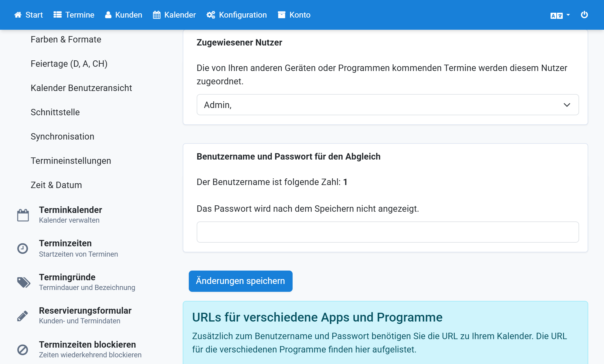 Copiez le nom d'utilisateur (un nombre) chez Appointmind