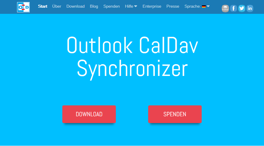 Téléchargez le programme Outlook CalDav Synchronizer et installez-le sur votre ordinateur.