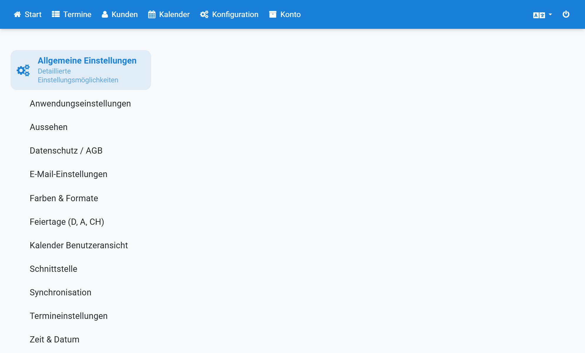 Cliquez sur Synchronisation dans la navigation de gauche