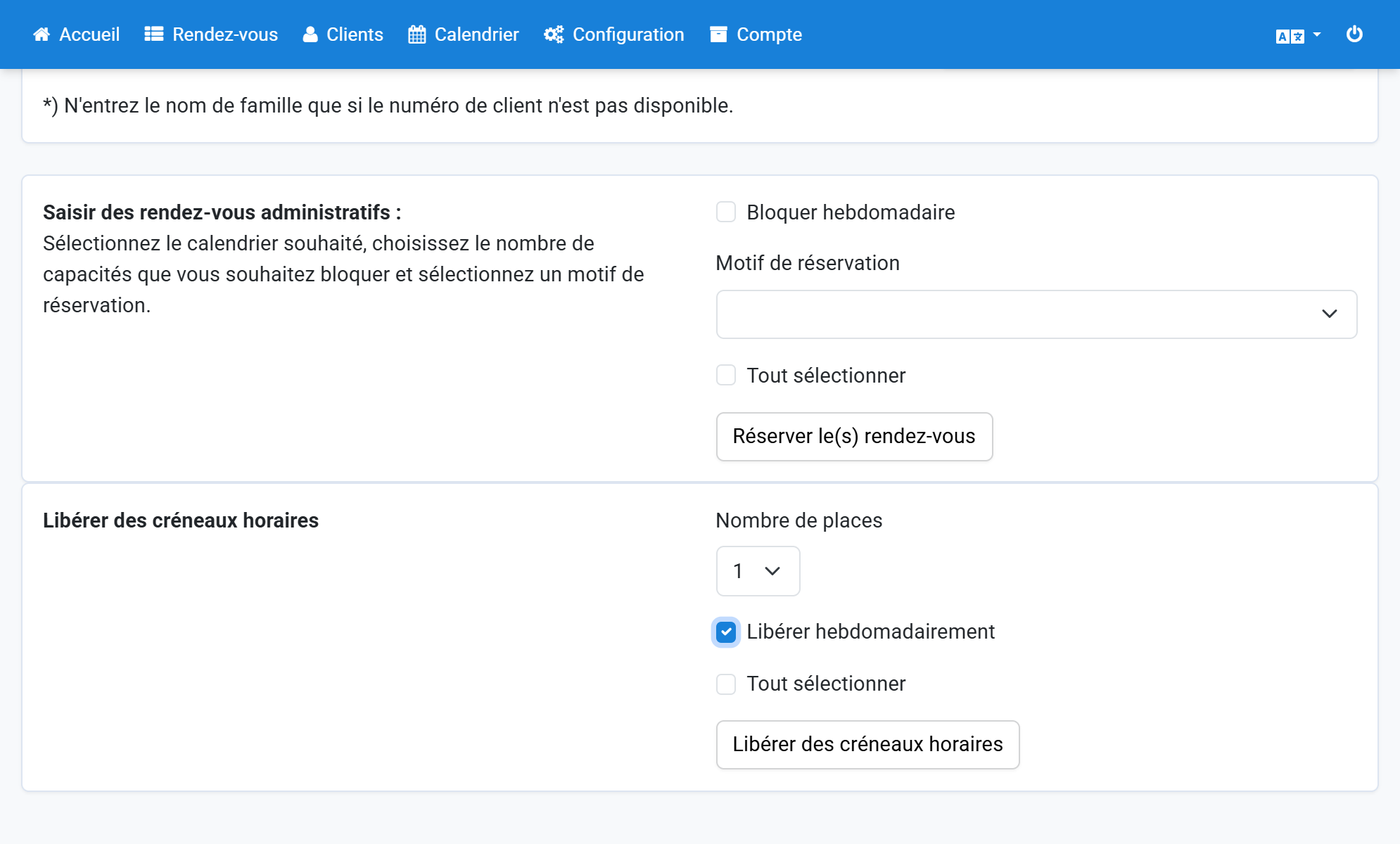 Pour les répéter chaque semaine, activez Libérer chaque semaine