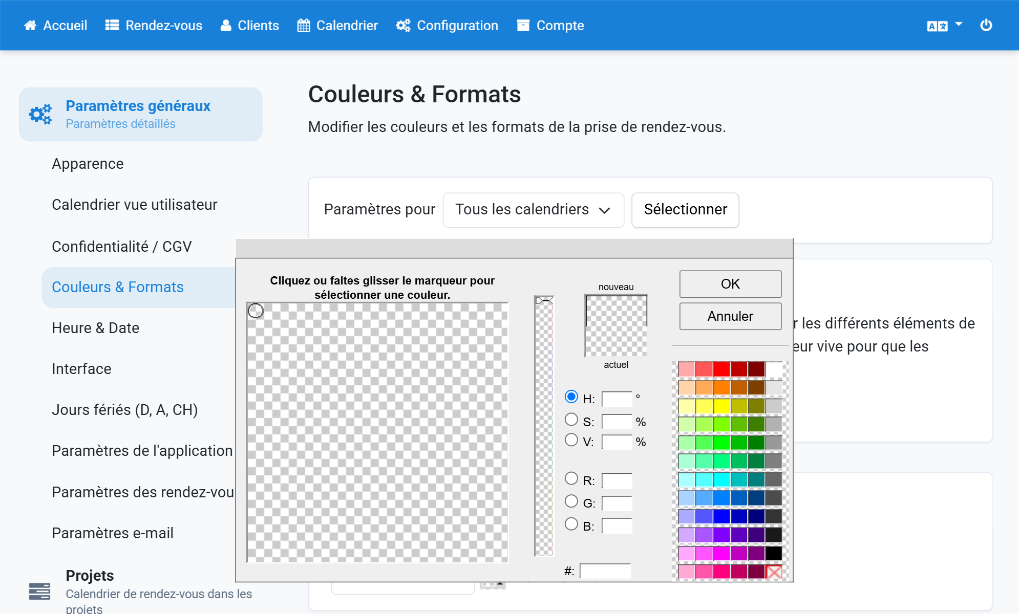 Sélectionnez une couleur