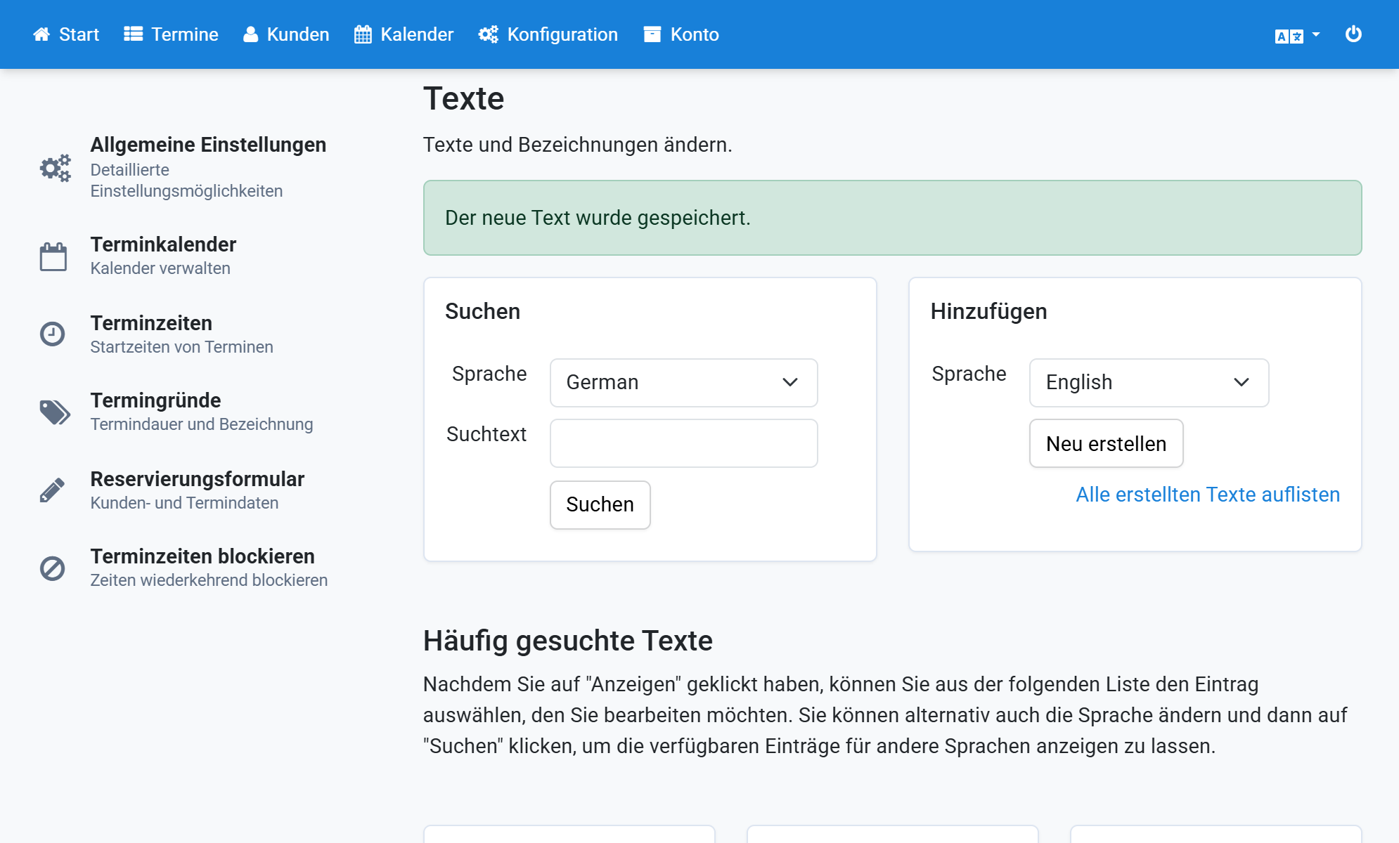 Sélectionnez ensuite une autre langue