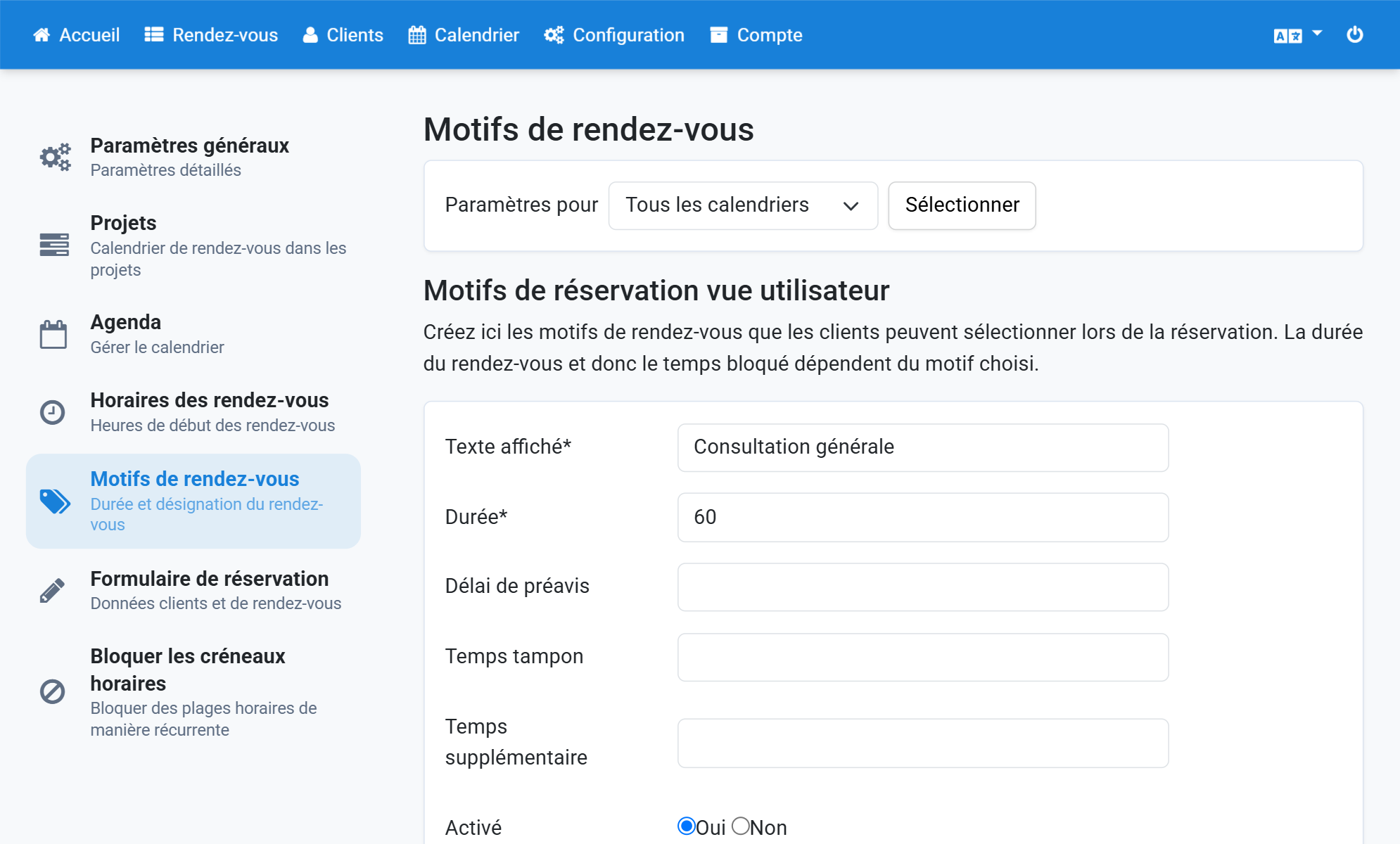 Modifiez la désignation