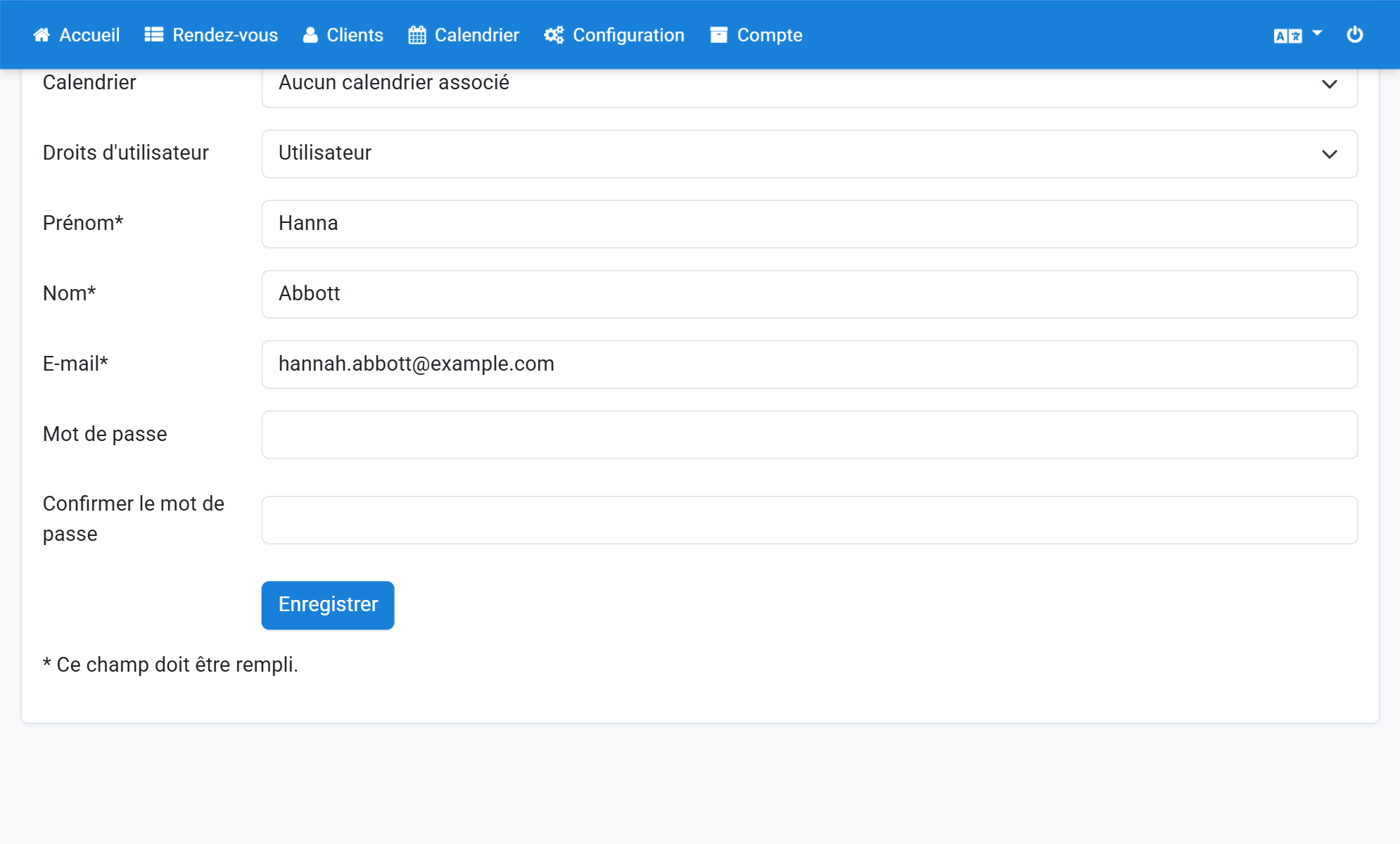Cliquez sur Enregistrer
