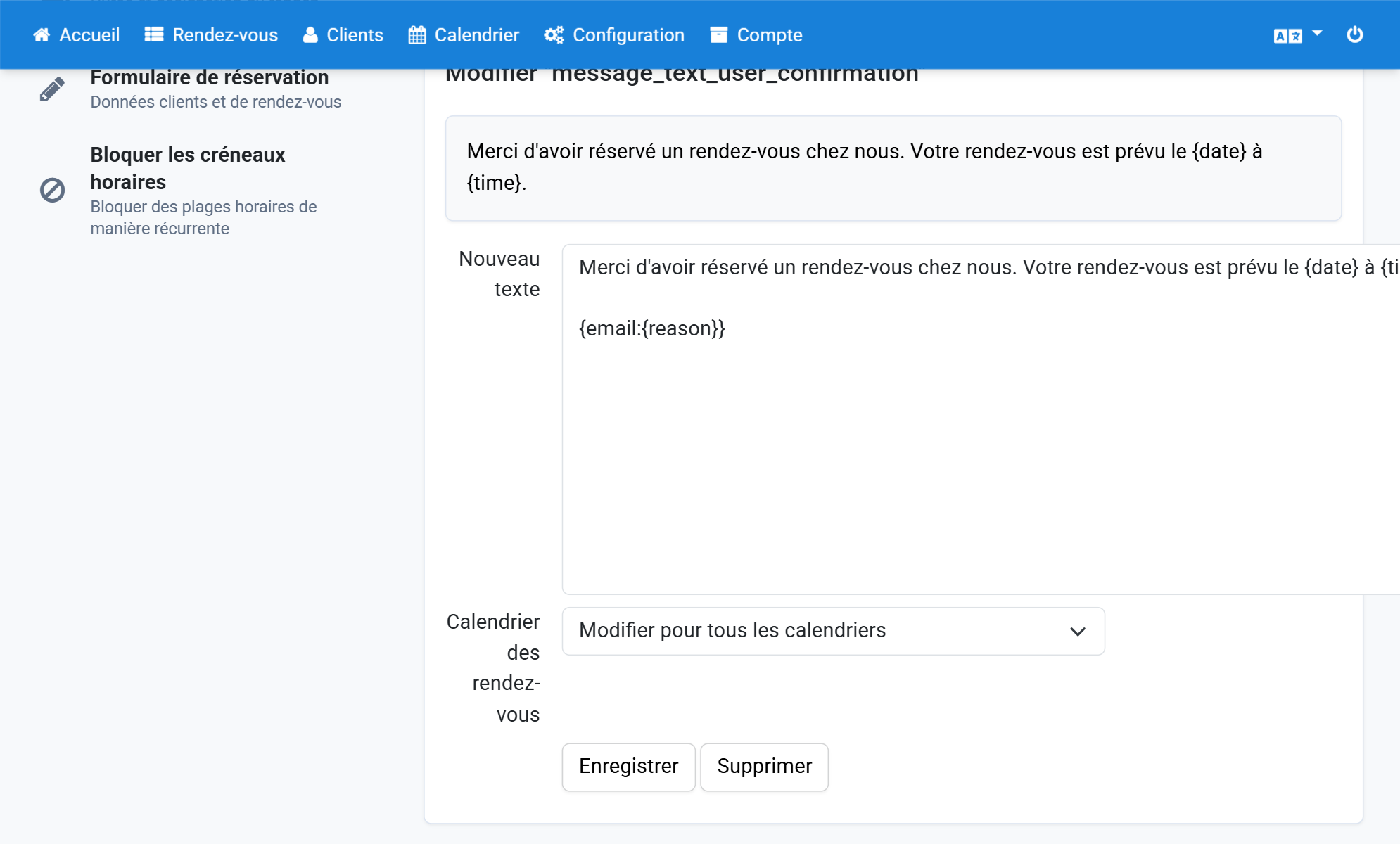 Cliquez sur Enregistrer