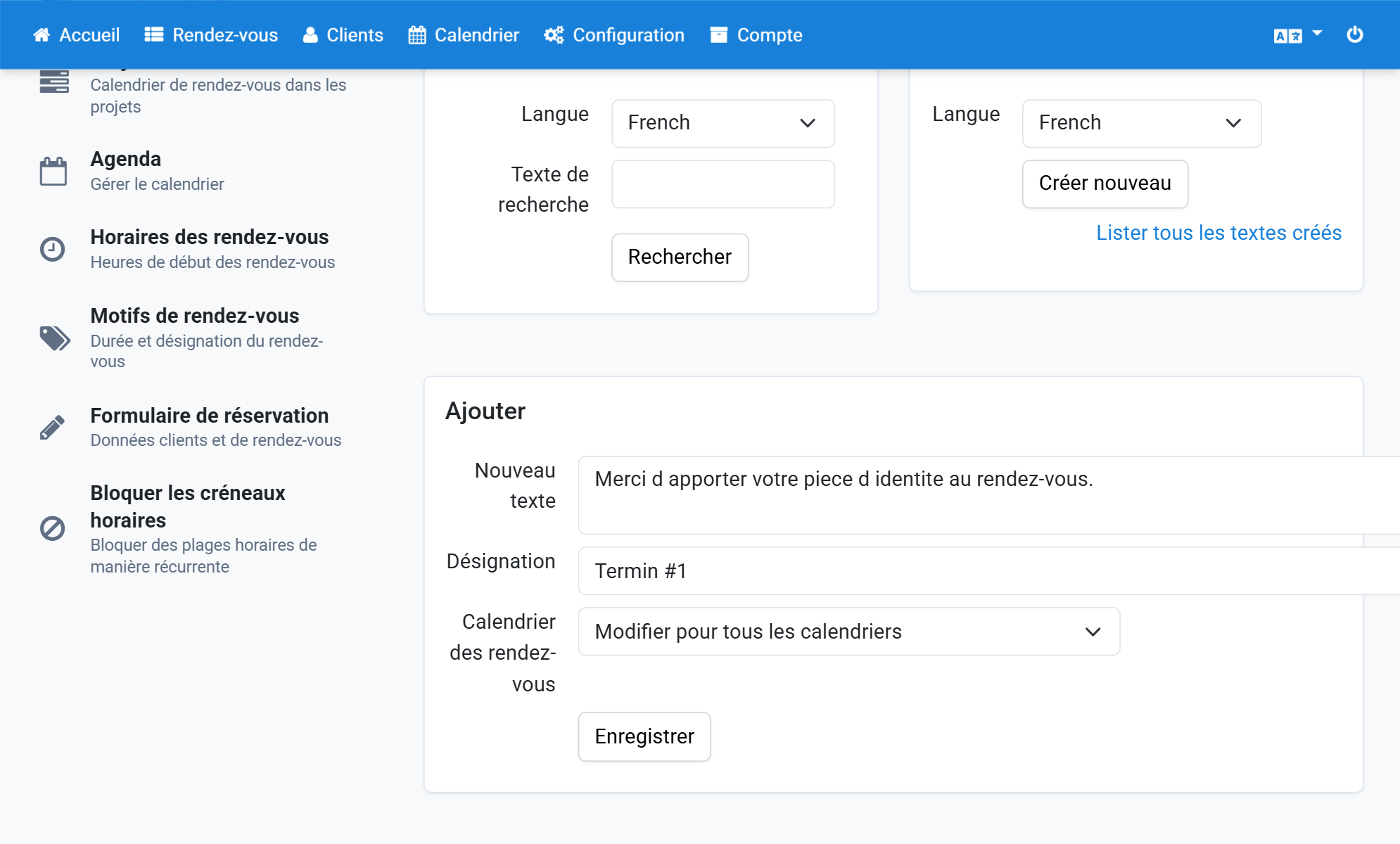 Cliquez sur Enregistrer