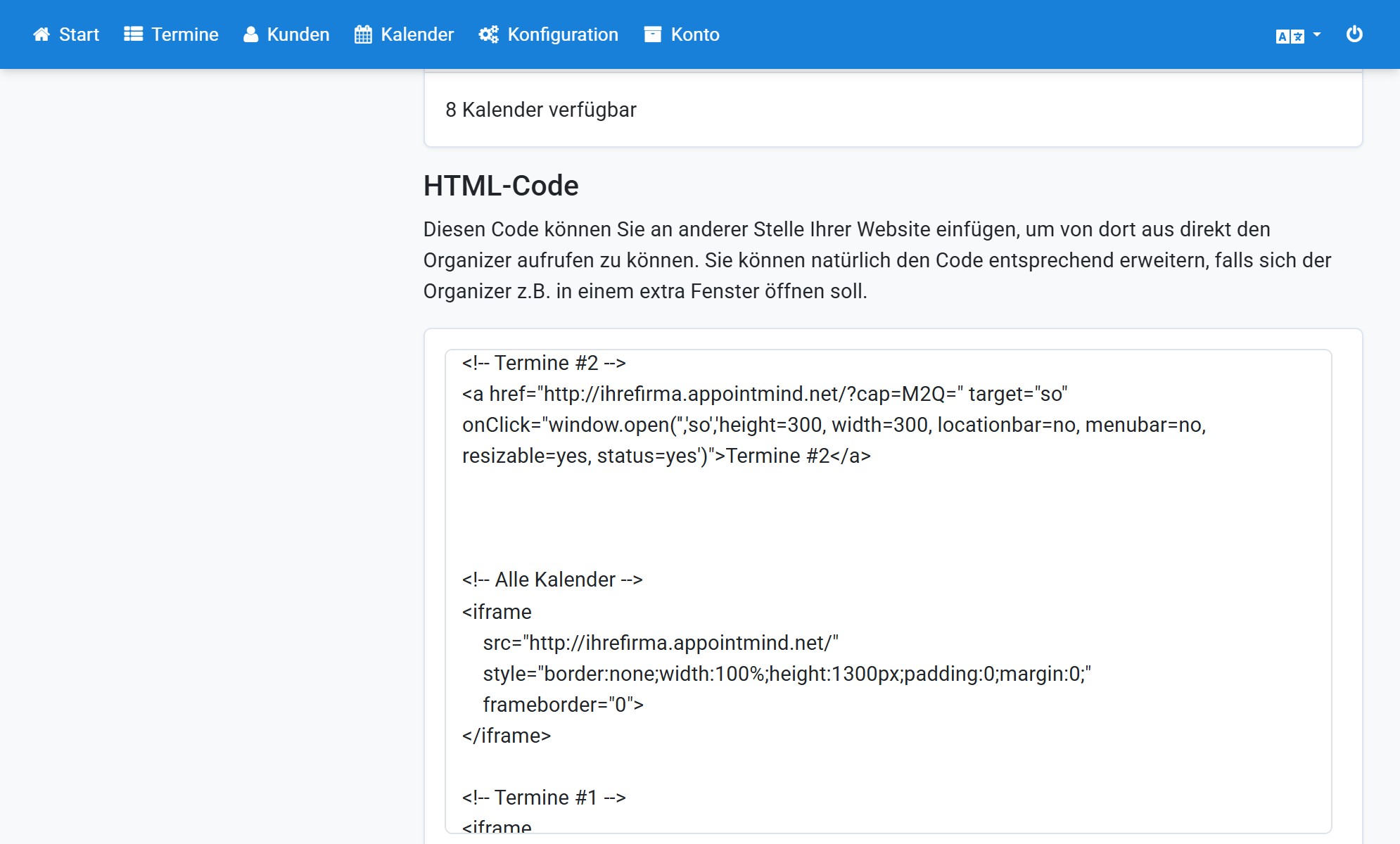Copiez le code et collez-le dans Weebly